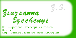 zsuzsanna szechenyi business card