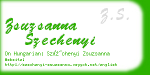 zsuzsanna szechenyi business card